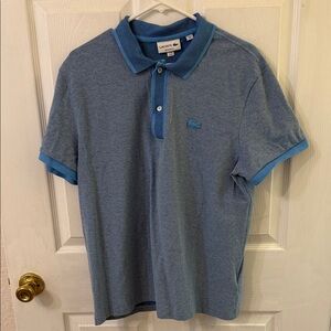 Lacoste Men's Heathered Blue Polo Shirt
